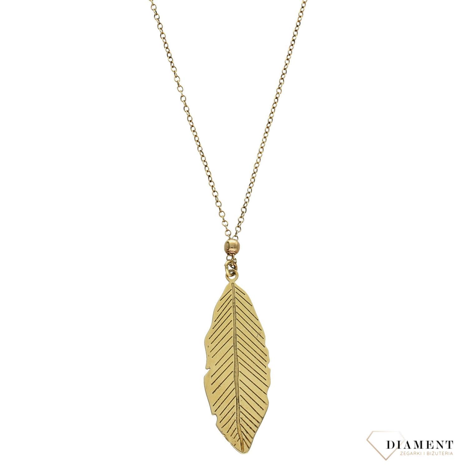 Naszyjnik srebrny pozłacany liść Dall'Aqcua C BF 13541 070..jpg